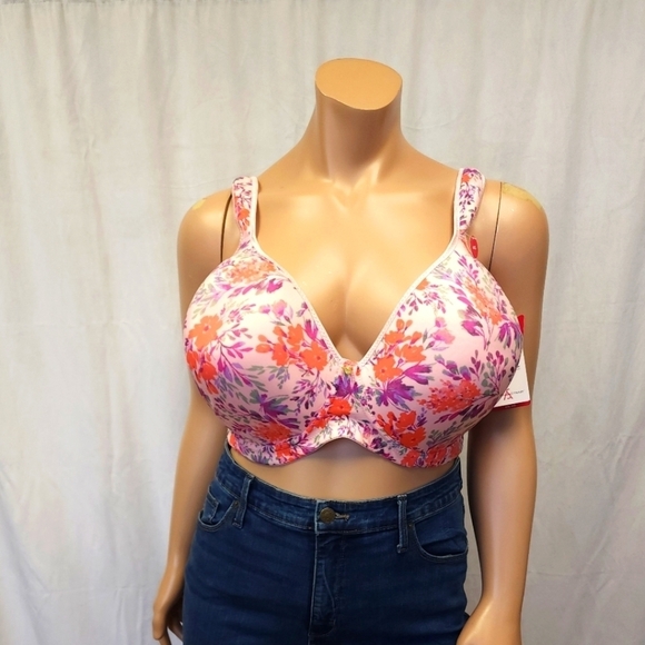 Floral Print Plunge Butterfly Bra - Picture 2 of 9